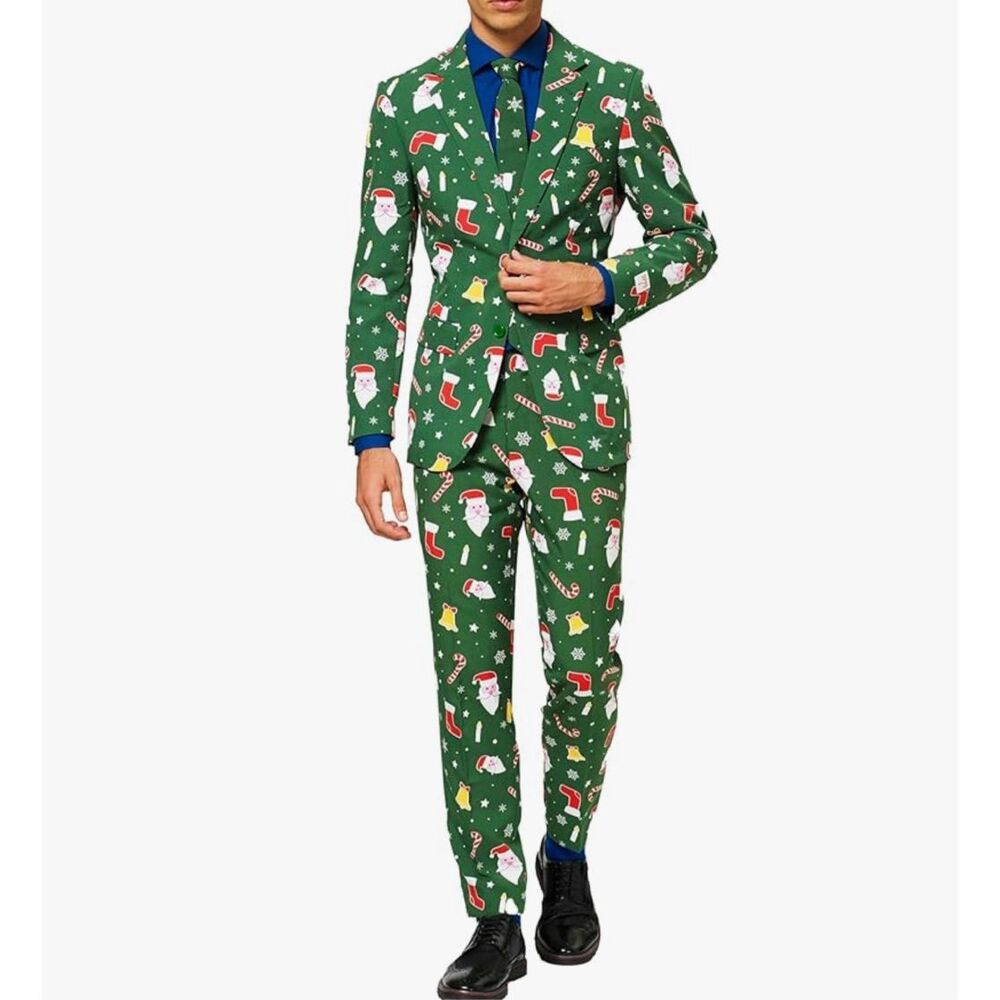 Opposuits Santaboss green Christmas holiday suit size 44 - Picture 3 of 13